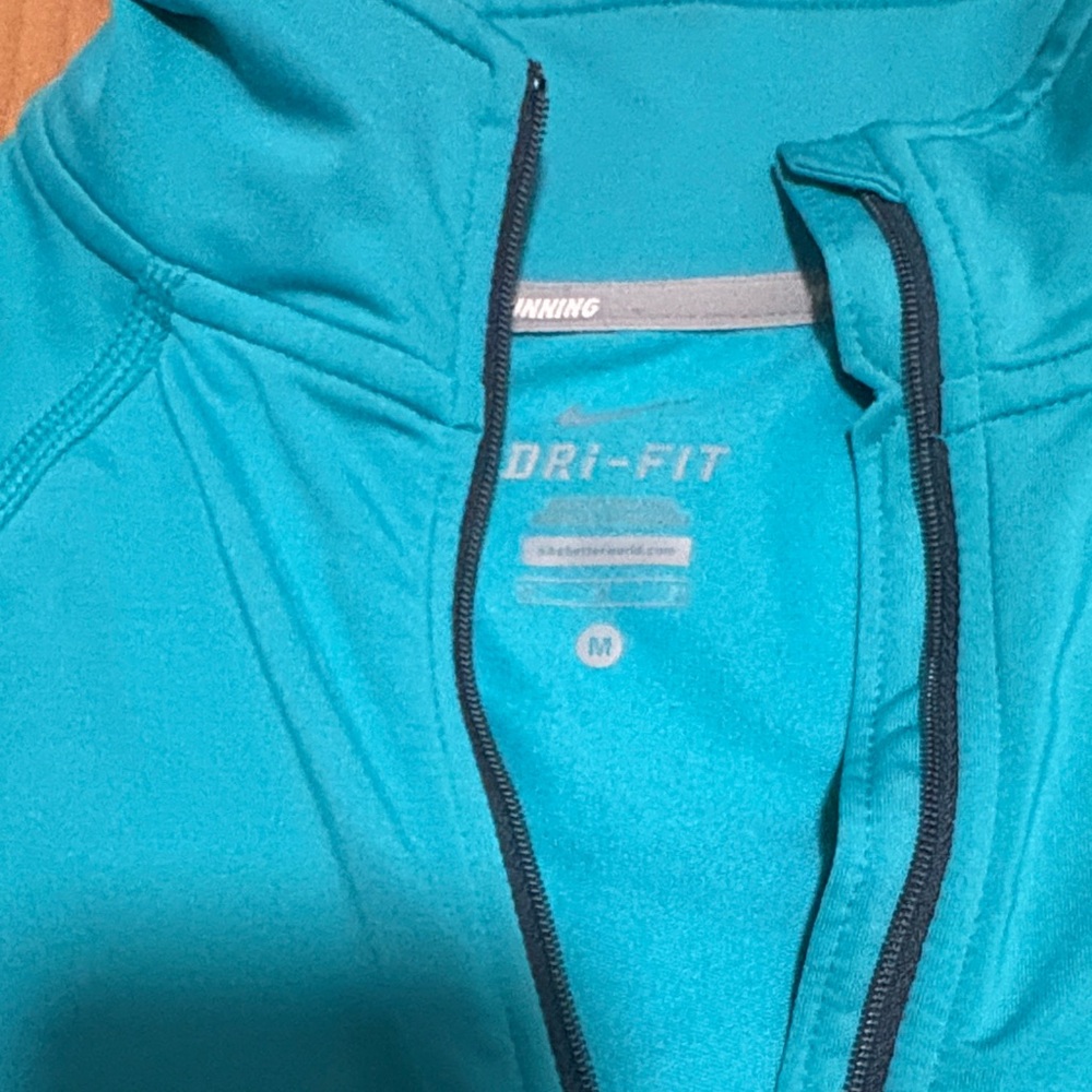 Nike Teal and Black Quarter-Zip Top - Picture 2 of 5